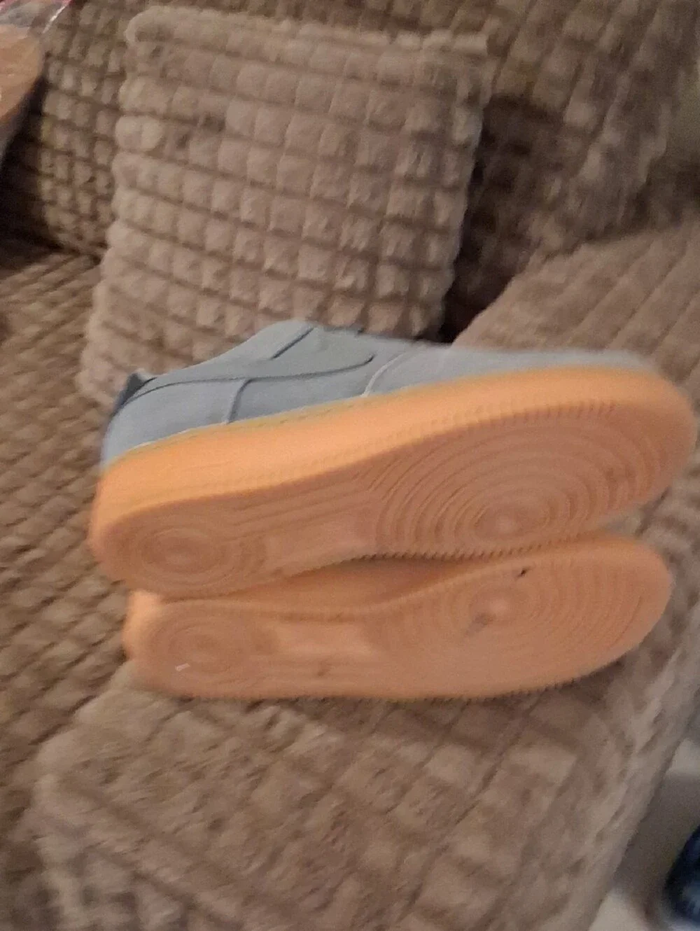 Nike Men’s Low-Top Suede Sneakers in Light Blue with Gum Sole